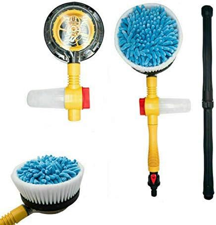 MACHSWON Rotating Car Wash Brush Automatic Rotating Washing Brush High Pressure Water with Soap Reservoir for Washing Car