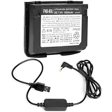 Fumei FNB-80LI 1500mAh Li-ion Battery & USB Cord for CD-15A Charger Compatible with Yaesu VX-5R VX-6R VX-7R HX460 HX470 (Battery&USBCord)