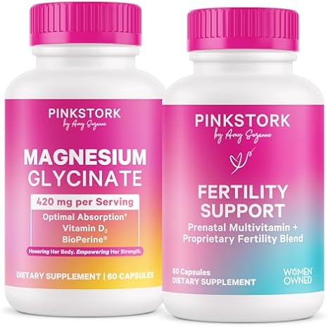 Pink Stork Magnesium Glycinate + Fertility Support Bundle