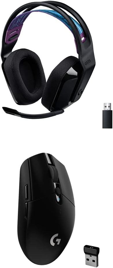 Logitech G535 Lightspeed Wireless Gaming Headset + G305 Lightspeed Wireless Gaming Mouse - Black