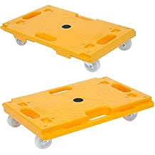 Mount-It! Furniture Dolly with Wheels, 220 Lbs Capacity, Portable, Connectable Small Flat Platform Dolly for Moving Pianos, Couches, Boxes, and Appliances, Floor-Friendly Rolling Cart, 2-Pack