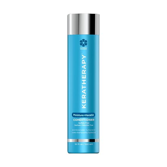 KERATHERAPY Keratin Infused Moisture Conditioner, 10.1 fl. oz., 300 ml - Hydrating & Moisturizing Conditioner for Dry or Damaged Hair with Collagen, Jojoba Oil, Kerabond Technology - Sulfate Free
