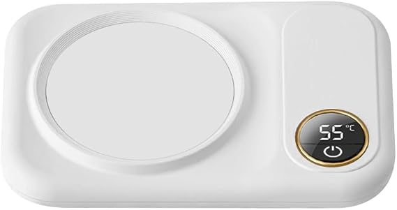 DONGKER Coffee Mug Warmer,10W USB Electric Mug Heating Mat with 8H Auto Shut Off & 3 Temp Settings for Heating Coffee Tea Water Milk Beverage