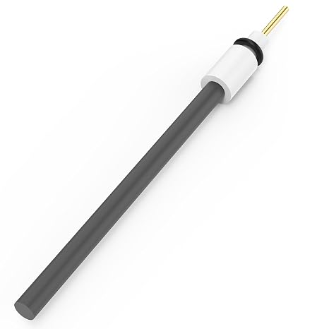 Labasics Graphite Rod Electrode, 99.99% Purity Graphite Electrode Cathode Working Electrode with PTFE Adapter for Electrolytic Cell, 6 mm Diameter, 90 mm Length
