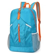 Travel lightweight foldable backpack hiking backpack splash proof compact travel backpack day pack (sky blue)