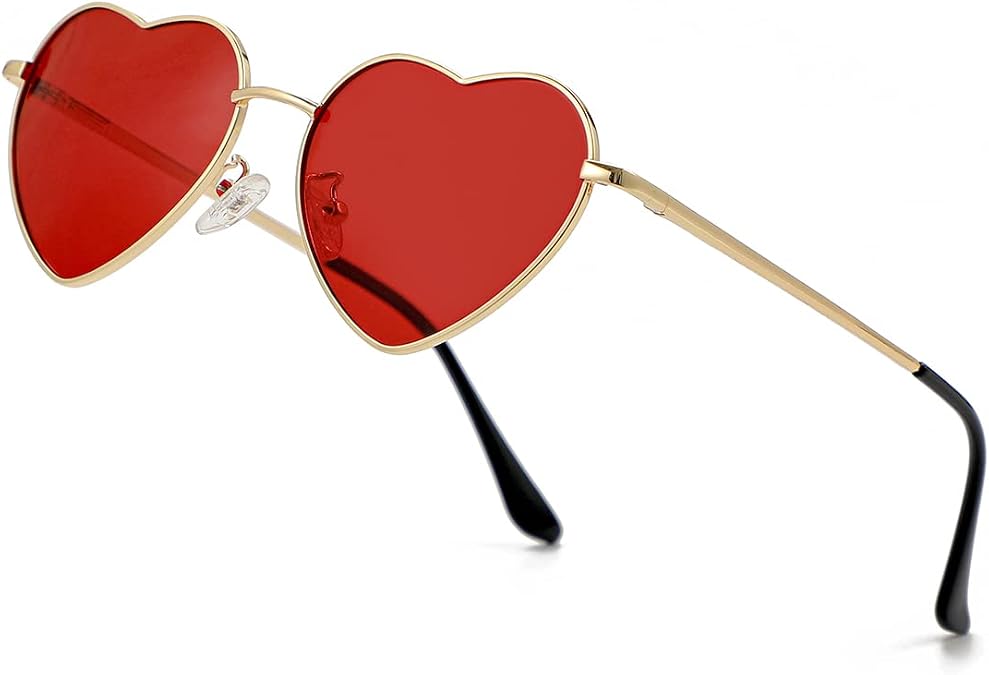JOVAKIT Polarized Heart Sunglasses for Women Fashion Lovely Style
