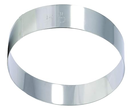 Matfer Bourgeat Entremet/Flan Ring, Stainless Steel, 8"