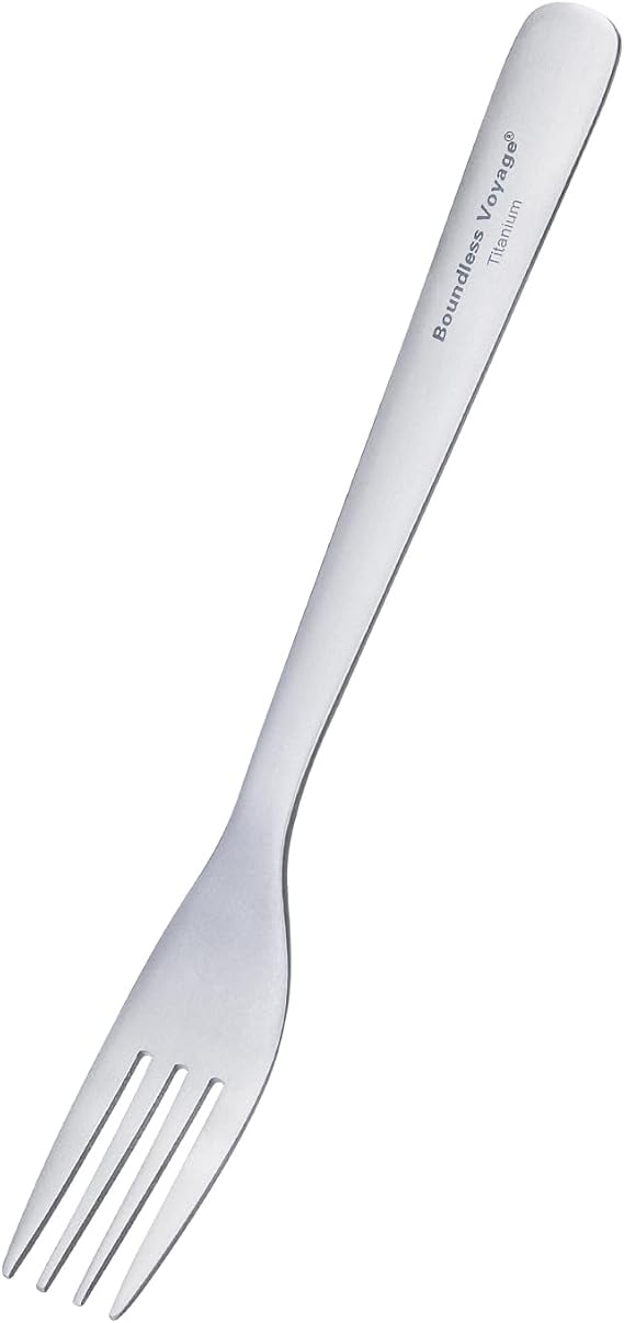 iBasingo Titanium Camping Fork Lightweight Cutlery Ti1069T