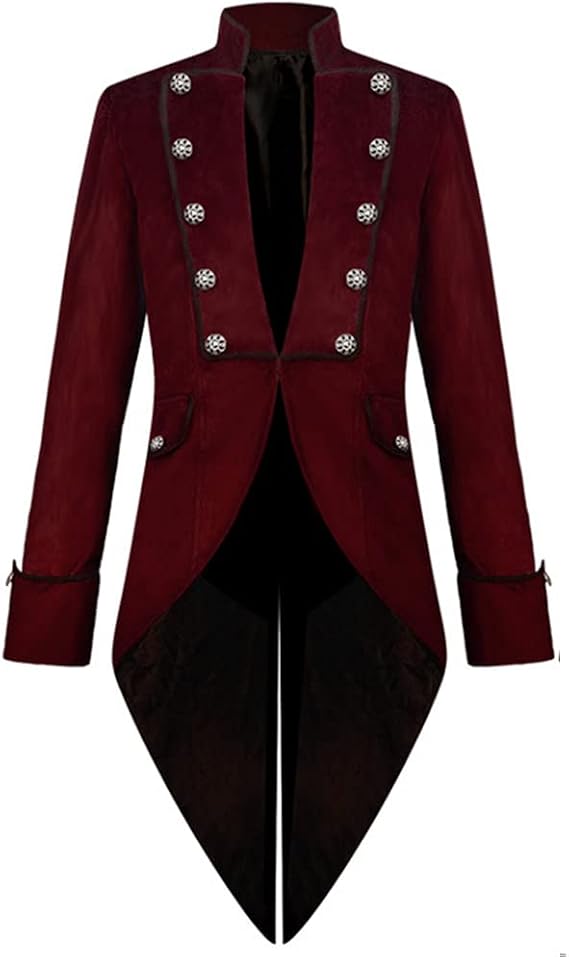 Men's Steampunk Vintage Tailcoat Jacket Gothic Victorian Halloween Coat