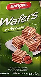 Baroni Wafers alla Nocciola, 16 Ounce