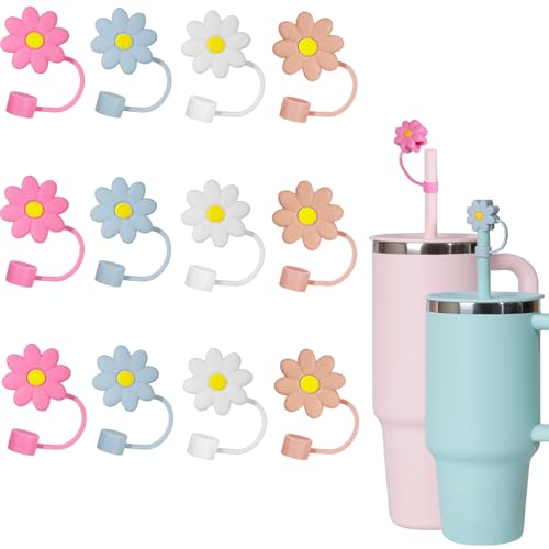 Jetstop Straw Cover Cap for Hydro flask tumblers - Dust Proof 10mm Silicone Stoppers compatible with Hydroflask Press-in Straw Lid