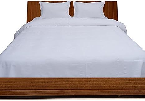 LaxLinen 200 Thread Count Luxurious 1PC Fitted Sheet (Bottom Sheet) 15" Inch Extra Deep Pocket California/Western/King-Cal King, White Solid