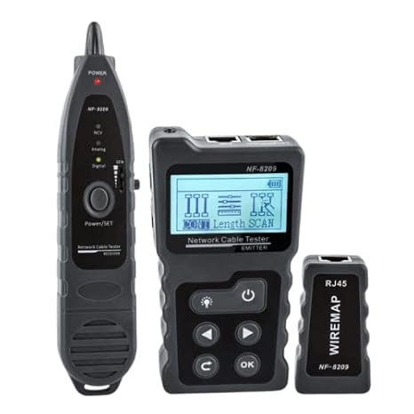 Network Cable Testers NF-8209 Advanced Network Cable Tracker Tone Generator and Probe Kit with Cable Testing (NF-8209)