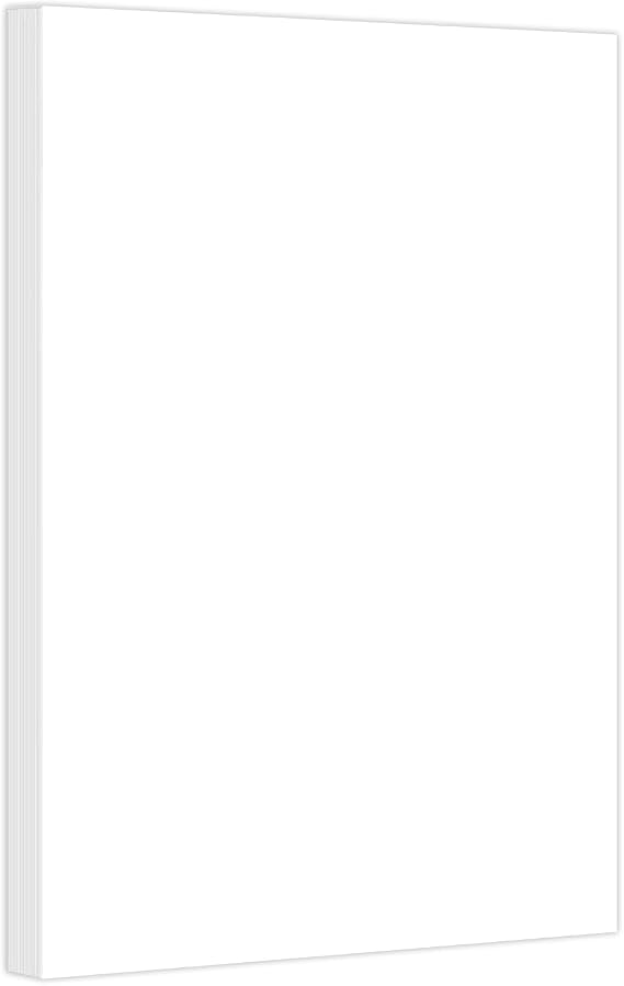 White Pastel Color Card Stock | 67Lb Cover Cardstock | 8.5" x 14" Inches | 50 Sheets Per Pack