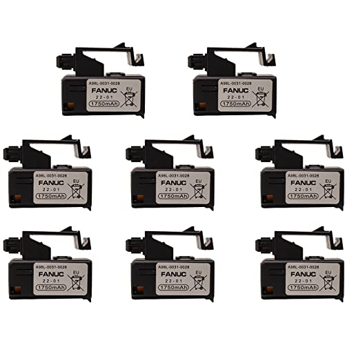 8 PCS A98L-0031-0028 PLC 3V 1750mAh Battery Lithium Replacement for FANUC A02B-0309-K102,A98L-0031-0028 CNC Machine Controler Battery