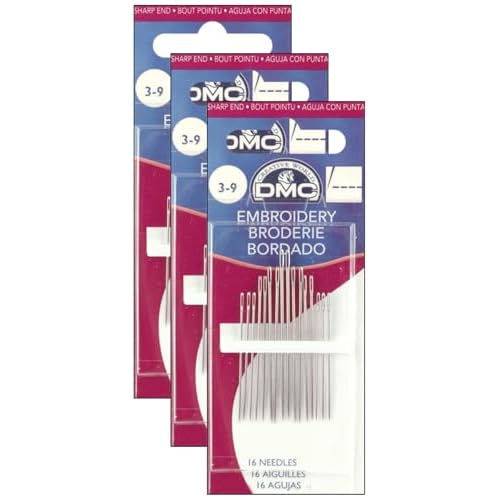 DMC 1765-39 Embroidery Hand Needles, 45-Pack, Size 39