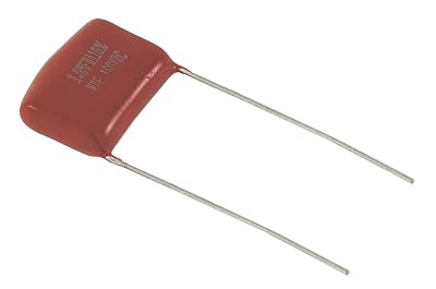 NTE Electronics MLR252K630 Series MLR Polyester Non-Polarized Film Capacitor, Radial Lead, Non-Inductive, 0.0025 F Capacitance, 10% Tolerance, 630V