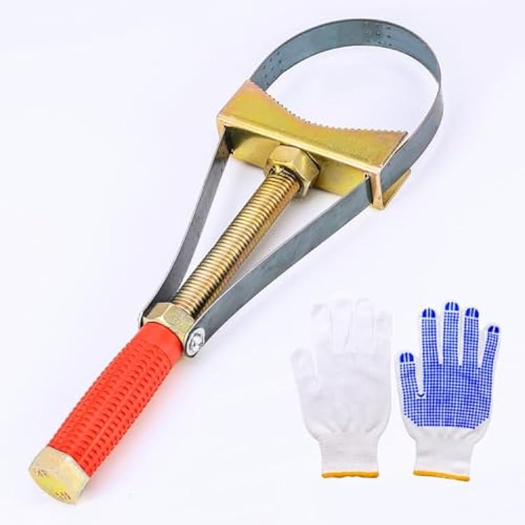 Oil Filter Removal Tool, Adjustable Oil Filter Wrench, 3-12 to 5-12 inches Diameter Oil Filter Pliers for Most Cars, Trucks, Motorcycles and Excavators Engine Filters