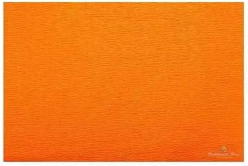 Premium Italian Crepe Paper Roll Light-Weight 60 gram - 306 Intense Dark Orange