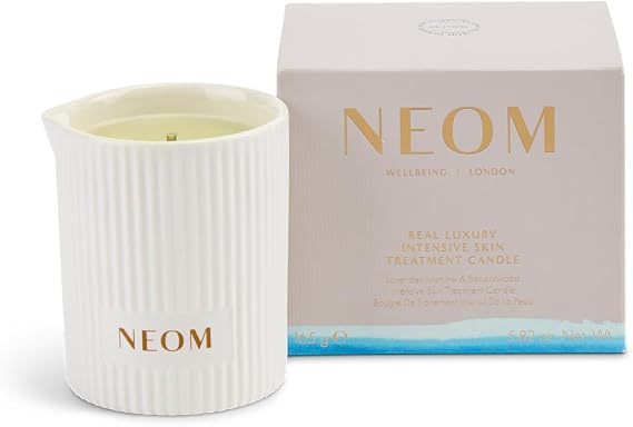 NEOM- Real Luxury Intensive Skin Treatment Candle, 140g | Cocoa Butter & Almond Oil | Lavender & Rosewood Scent | Scent to De Stress