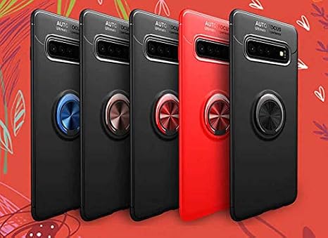 Spia Samsung Galaxy S10 Plus Kılıf Kırmızı-Kırmızı Draco Yüzüklü Silikon Orijinal Esnek İnce Geliştirilmiş Dayanıklı Darbe Karşıtı Koruyucu Yeni Nesil Tasarım (Samsung Galaxy S10 Plus, Kırmızı-Kırmızı)