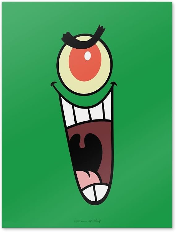 GRAPHICS & MORE Spongebob Plankon Face Wall Art Picture Paper Poster Decor Home Decoration