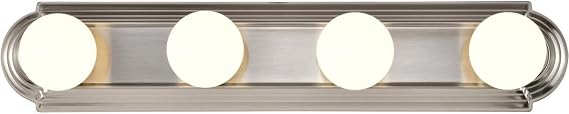 Nuvo 60/301, 4-Light Vanity Light, Brushed Nickel, 24-Inch, Bathroom Light
