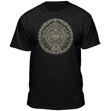 Aztec Calendar Sun Stone Mexican Art Carving Maya Mayans T-Shirt