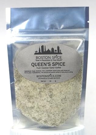 Boston Spice Queen's Spice Handmade Gourmet Baking Seasoning Blend Lavender Spearmint Lemon Use With Cakes Fudge Cupcakes Truffles Whipped Cream Cookies Candy Donuts Desserts 1/2 Cup Spice 3.5oz/100g