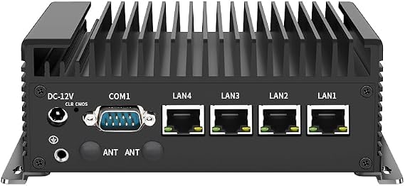 Industrial Mini PC, Fanless Mini PC N100 (4C/4T,3.4GHz),4K 2HD/USB3.0/Win 11,Mini Desktop Computer Quad 2.5G LAN,WiFi/4G,EDP,2 RS232(support RS485),Router Netgate for Home/Business 8GB RAM 128GB SSD
