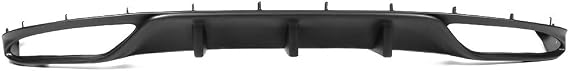 IKON MOTORSPORTS, Rear Bumper Lip Diffuser Compatible With 2013-2020 Lexus GS200t GS300 GS350 GS450h (Not Fits GS F), 3 Fins Unpainted PP Air Dam Chin, 2014 2015 2016 2017 2018 2019