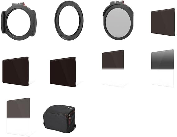 Haida Red Diamond M10 Master 7 Filter & Holder Kit 100mm: Includes CPL, ND8, ND64, ND1000, Hard Grad 0.9, Medium Grad 0.9, Reverse Grad 0.9, 67mm 72mm 77mm 82mm Adapters Tempered Glass HD4318