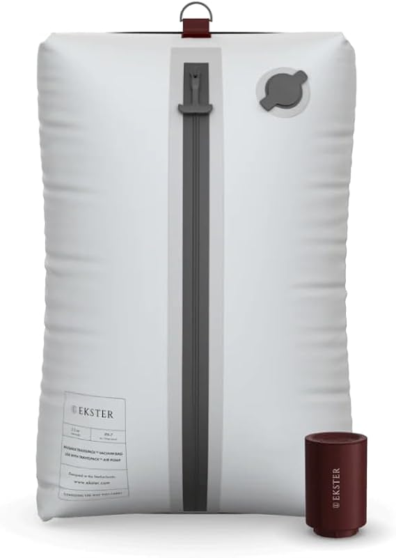 Ekster Travel Pack Vacuum Kit - Travel Vacuum Bags with Pump - 1 Pack
