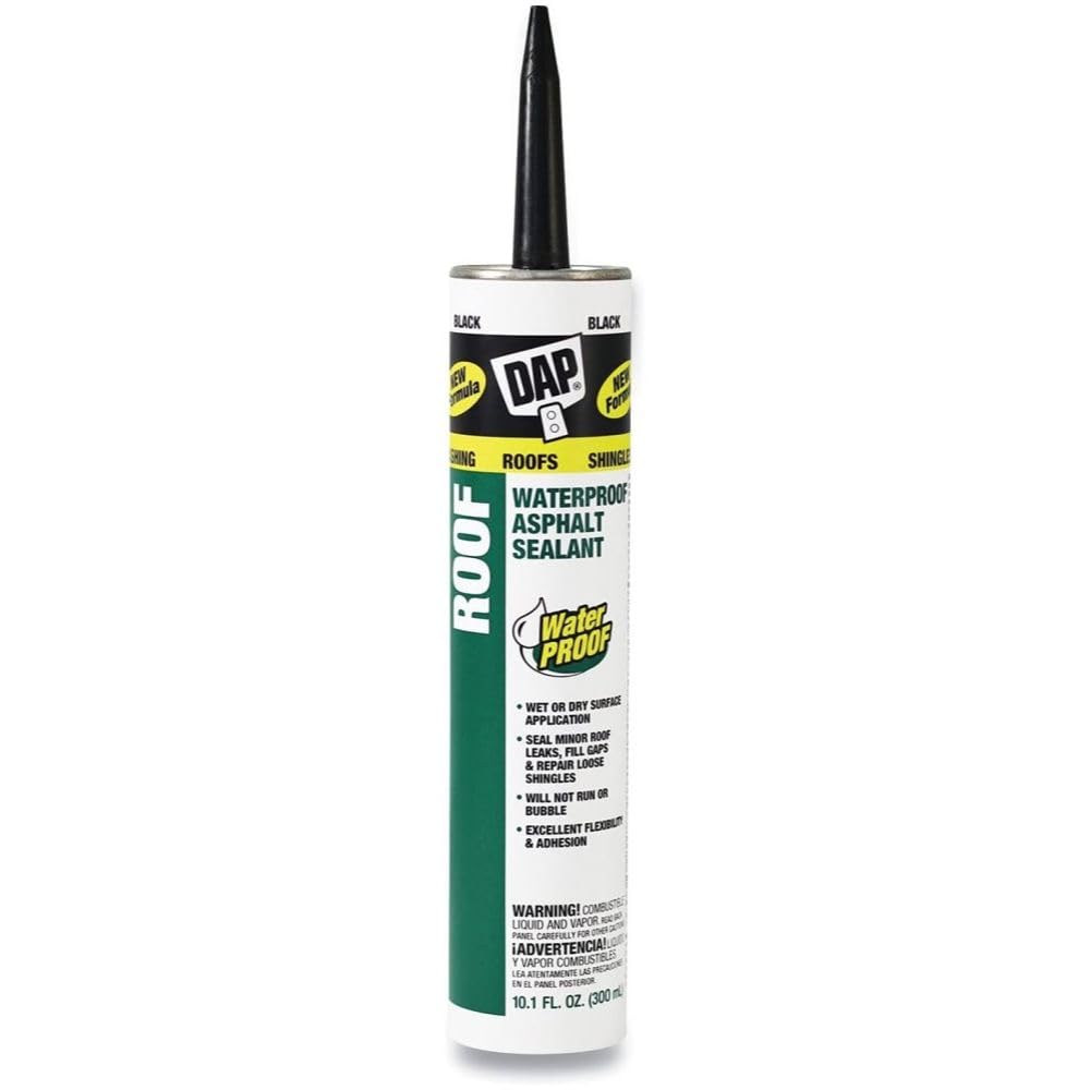 Dap 18268 2 Pack 10.1 oz. Roof Waterproof Asphalt Filler and Sealant, Black
