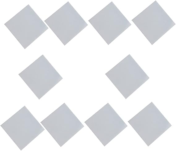 GONNSDS Alumina Ceramic Sheets - Ceramic Substrate DIY Craft (10 Pieces),30mmx30mmx0.635mm