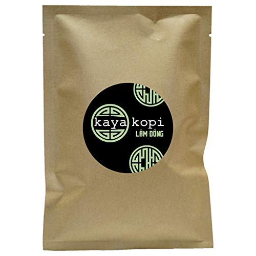 Premium Kaya Kopi Lam Dong From Bao Loc Region, Lam Dong, Vietnam - Energy Robusta Arabica Roasted Ground Coffee Beans, 12 Ounce