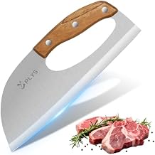 Plys Kitchen Meat Cleaver Knife - Unique Effort Saving Ergonomic Knife Professional Stainless Steel Chef Cooking Knives for Cutting Meat Vegetable Father Mother