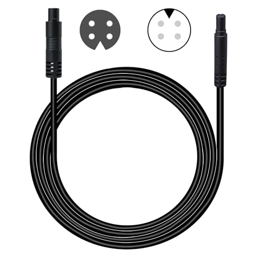4 Pin 6.5FT Male to Female Backup Camera Extension Cable, Rear View Camera Extension Cord for Dash Cam Mirror Cam Rearview Cameras, Suitable for Car Pickup Truck SUV Trailer