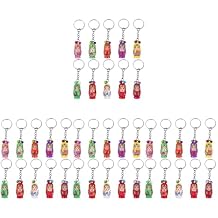 ibasenice Russian Nesting Doll Key Chain 1.33X2.67X0.66In Mini Matryoshka Key Ring Charm for Bag Decor Home Accessories Girls