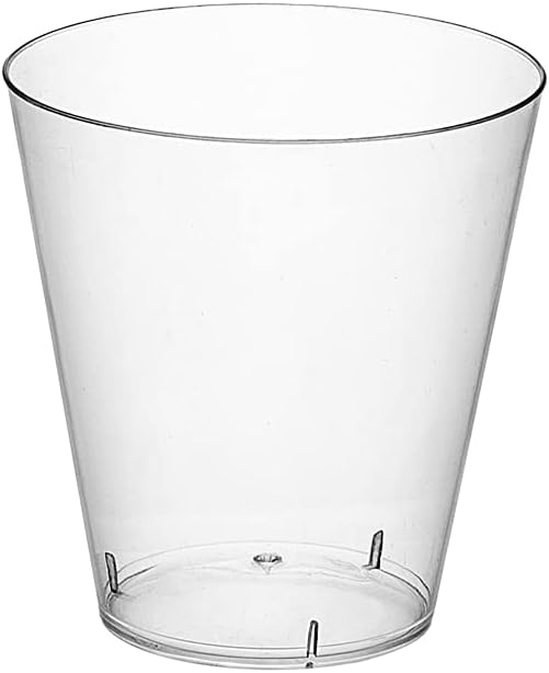 Party Essentials Disposable Hard Plastic Shot Shooter Glasses |Tasting Cups, 200-Count, 2-Ounce Clear