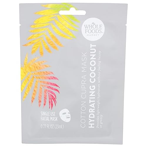 Whole Foods Market Cotton Cupra Facial Mask Hydrating Coconut, 0.77 oz