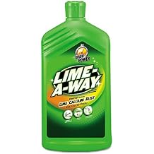 Lime-A-Way Hard Water Stain Remover Liquid, Removes Lime, Calcium & Rust in Seconds, Bathroom Cleaner, 28 fl oz