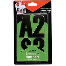 Elmer's Project Popperz Repositionable Paper Letters and Numbers, 300+ Glue and Stick Pieces, 2.5 Inch, Black (E3069)