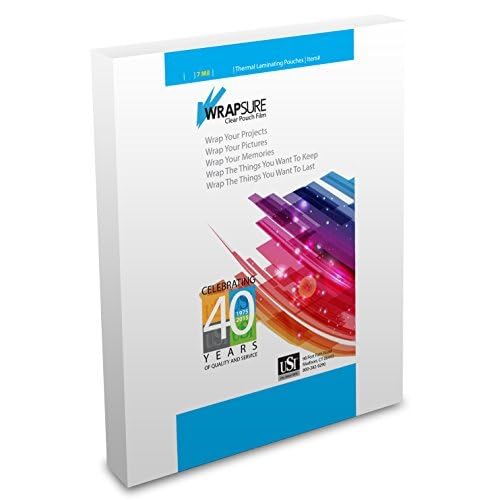 USI WrapSure Thermal Laminating Pouches, Letter Size, 7 Mil, 9 x 11.5 Inches, Clear, 200-Pack