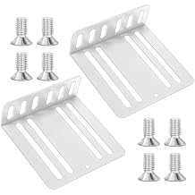 2pcs DIN Installation Kit DIN Car Stereo Mounting Kits Cars Double DINs Kit Mounting Brackets with Screws Universal Car Stereo Radio Mount Hardware for Cars Audio & Video Dash System 2.85x2.76 Inches