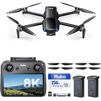 Ruko 256G Micro SD Card And Ruko U11MINI 4K RC3, Beginner Drone with Touchcreen Controller