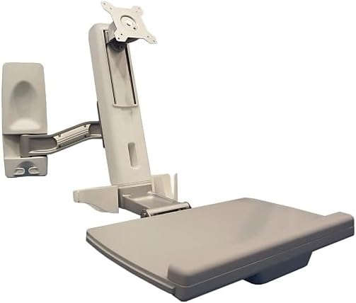 Amer Networks AMR1WS SIT Stand Wall Mounted Computer Workstation System. Features Include TILT,Swivel