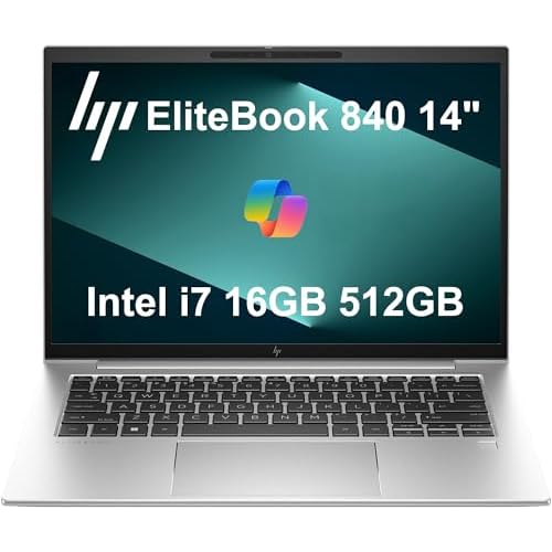 HP EliteBook 840 G10 Business Laptop 14 FHD Anti-Glare, Intel 10-Core i7-1355U, 16GB DDR5 RAM, 512GB SSD Backlit, 2 x Thunderbolt 4, 5MP IR Webcam, BO Audio, Wolf Security, Win 11 Pro w Copilot