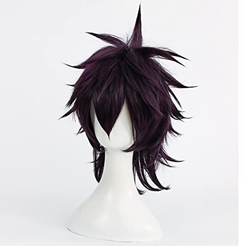 JojoS Bizarre Adventure 5 Ghirga Narancia Black Purple Cosplay Anime Party Wig Wig Cap As The Picture