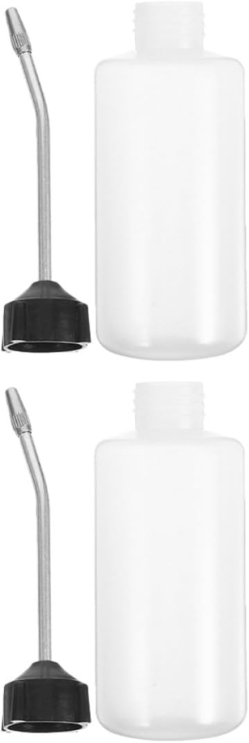 FUOYLOO 2pcs Sewing Machine Oil Applicator Bottles with Leakproof Capped Iron Spout for Precise Engine Oil Dispensing for Embroidery Machines Tailor Shops and Bicycle Maintenance